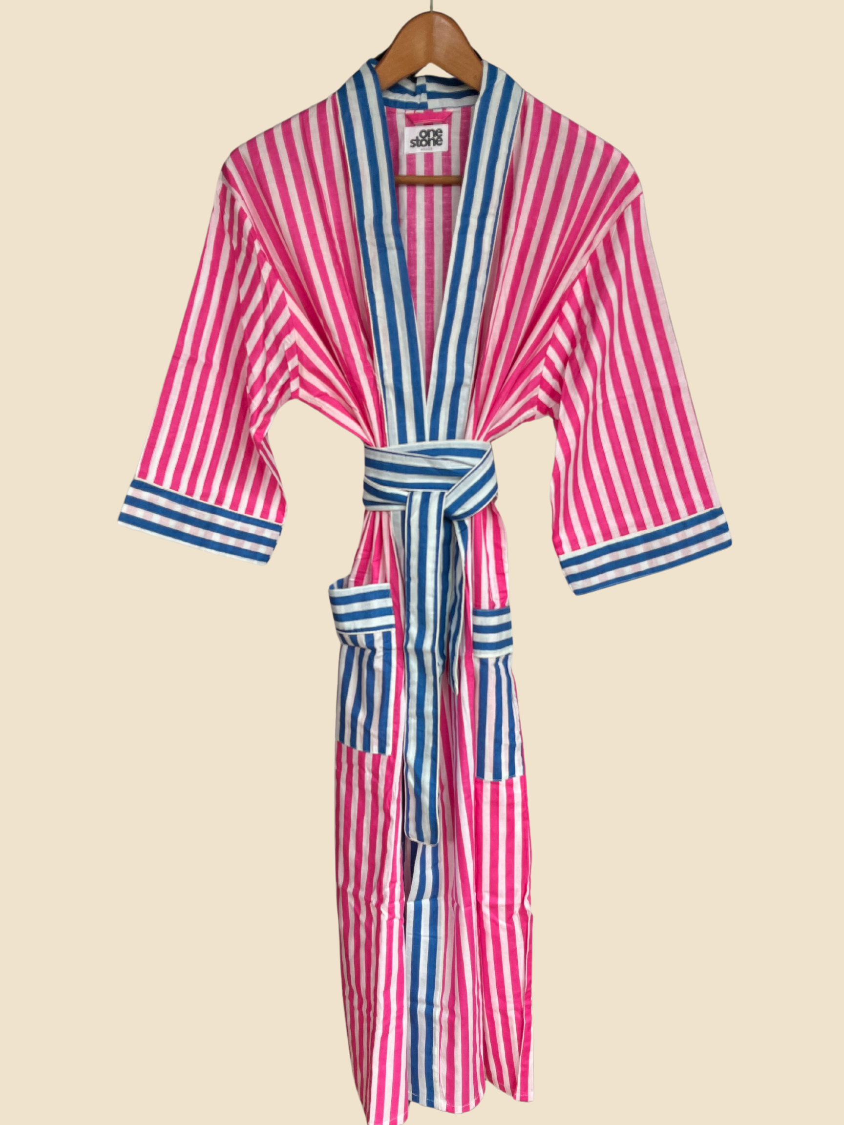 One Stone Goods - Wholesale Robe - Unisex - Classic Stripe Kaftan0