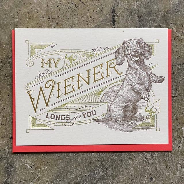 Kort / Min Wiener Longs för wholesale av Somersault Letterpress