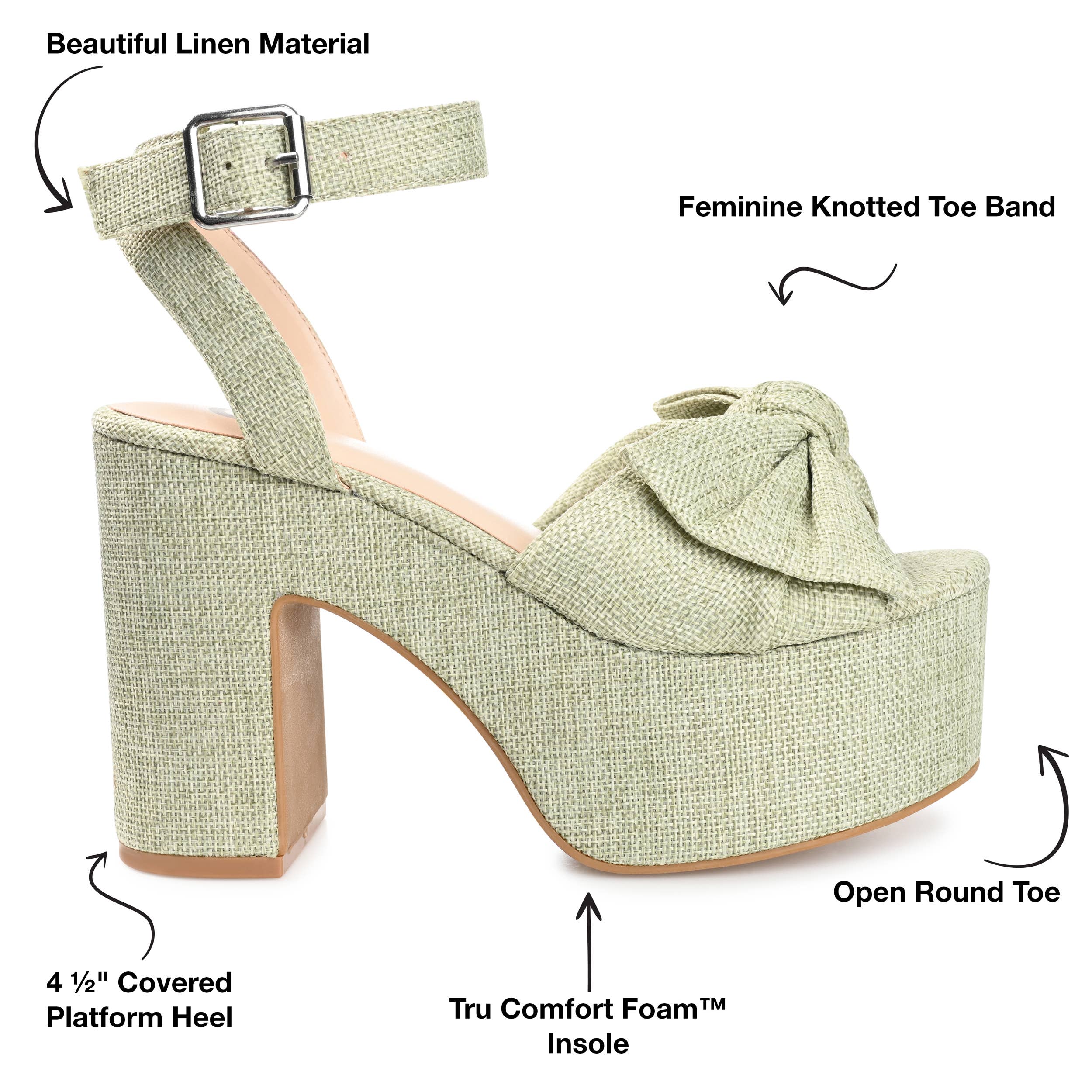 Journee - Wholesale Platform Heels - Women's - Zenni Block Heeled Sandals In Fabric15