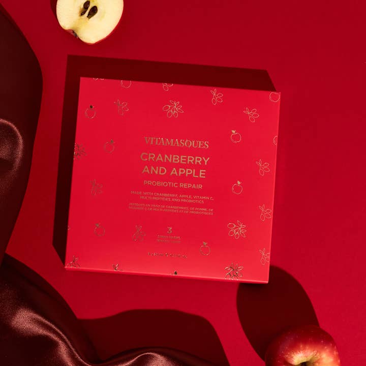 Vitamasques - Wholesale Skincare Face Mask - Cranberry & Apple Repair Face Mask Boxset