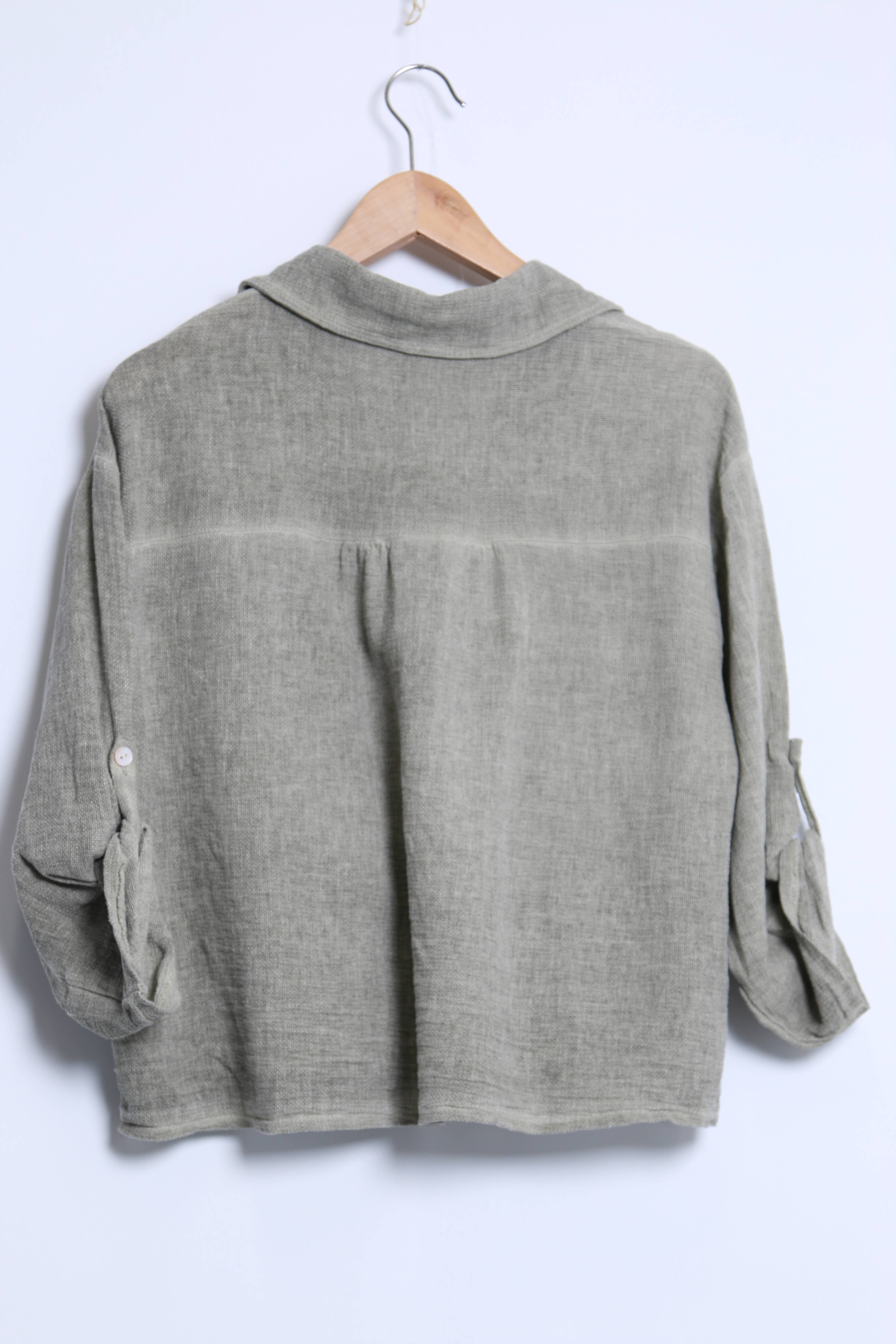 Shyloh - Wholesale Button Down Shirt - Women's - Linen cotton top 1578228