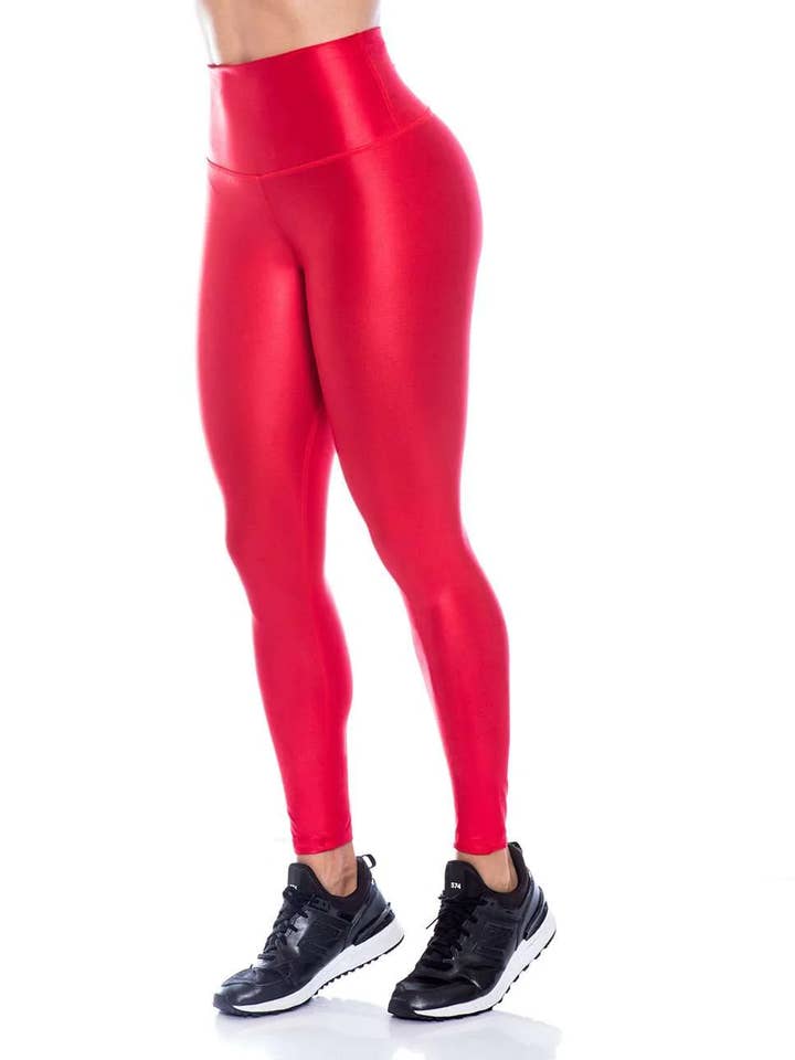 Leggings OWfit Metallici Rossi per la vendita all'ingrosso da parte di Owfit