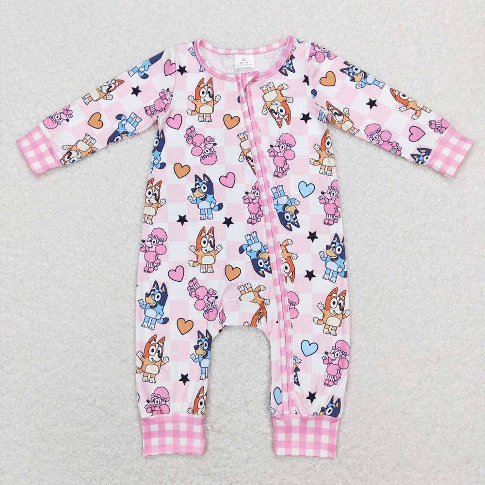 Aier Wholesale - Wholesale Sleepwear Set - Kids - Family Valentines Pink Dogs Fashion Clothing2