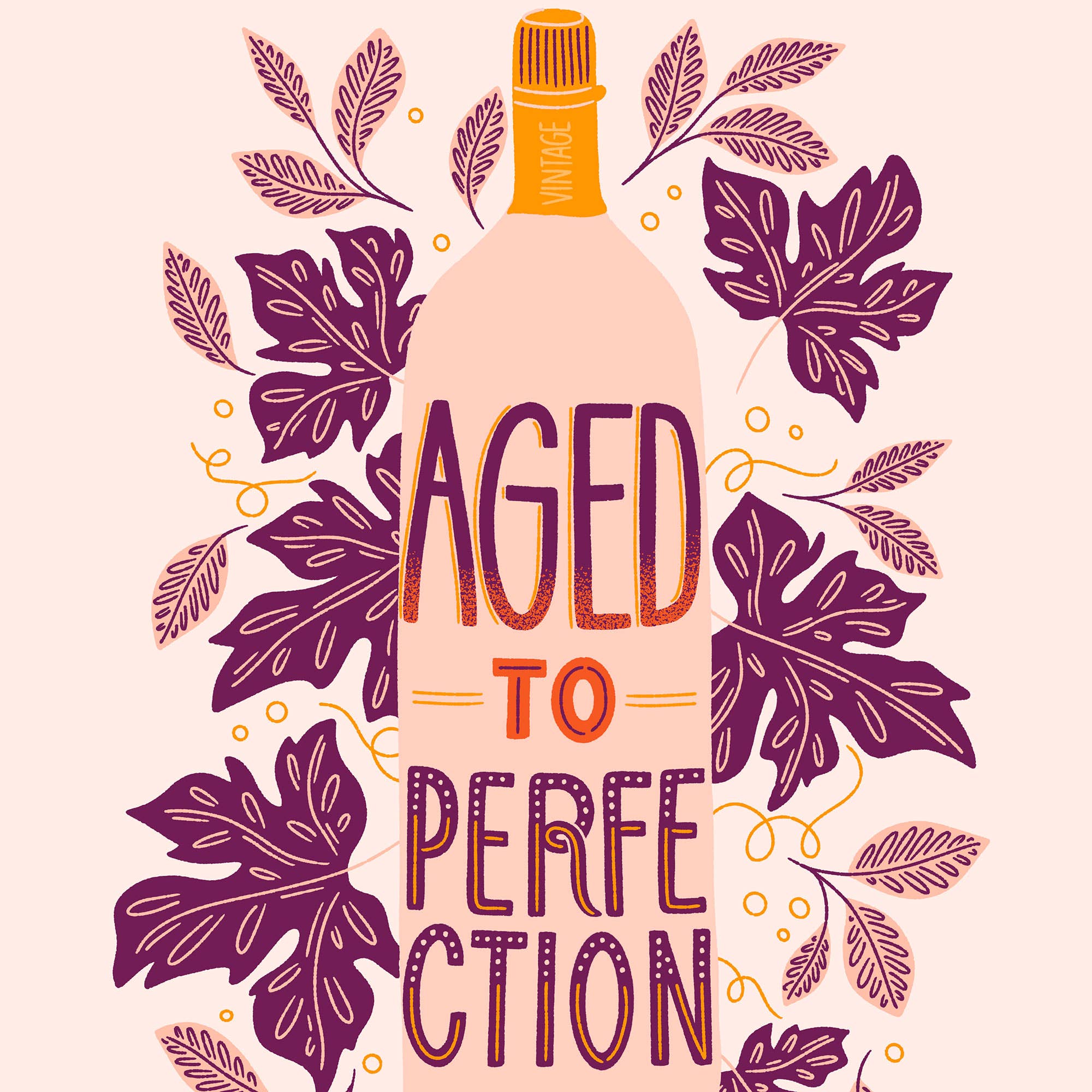 Molly Marie Pea - Wholesale Birthday Card - Aged to Perfection Card – Wine Birthday Theme5