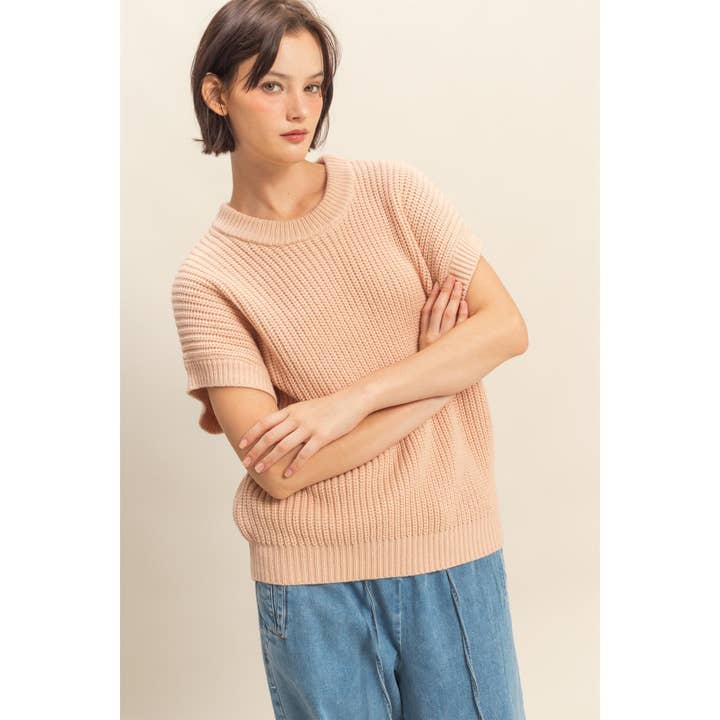 HYFVE - Wholesale Knit Sweater - Women's - Short Sleeve Oversized Casual Sweater9
