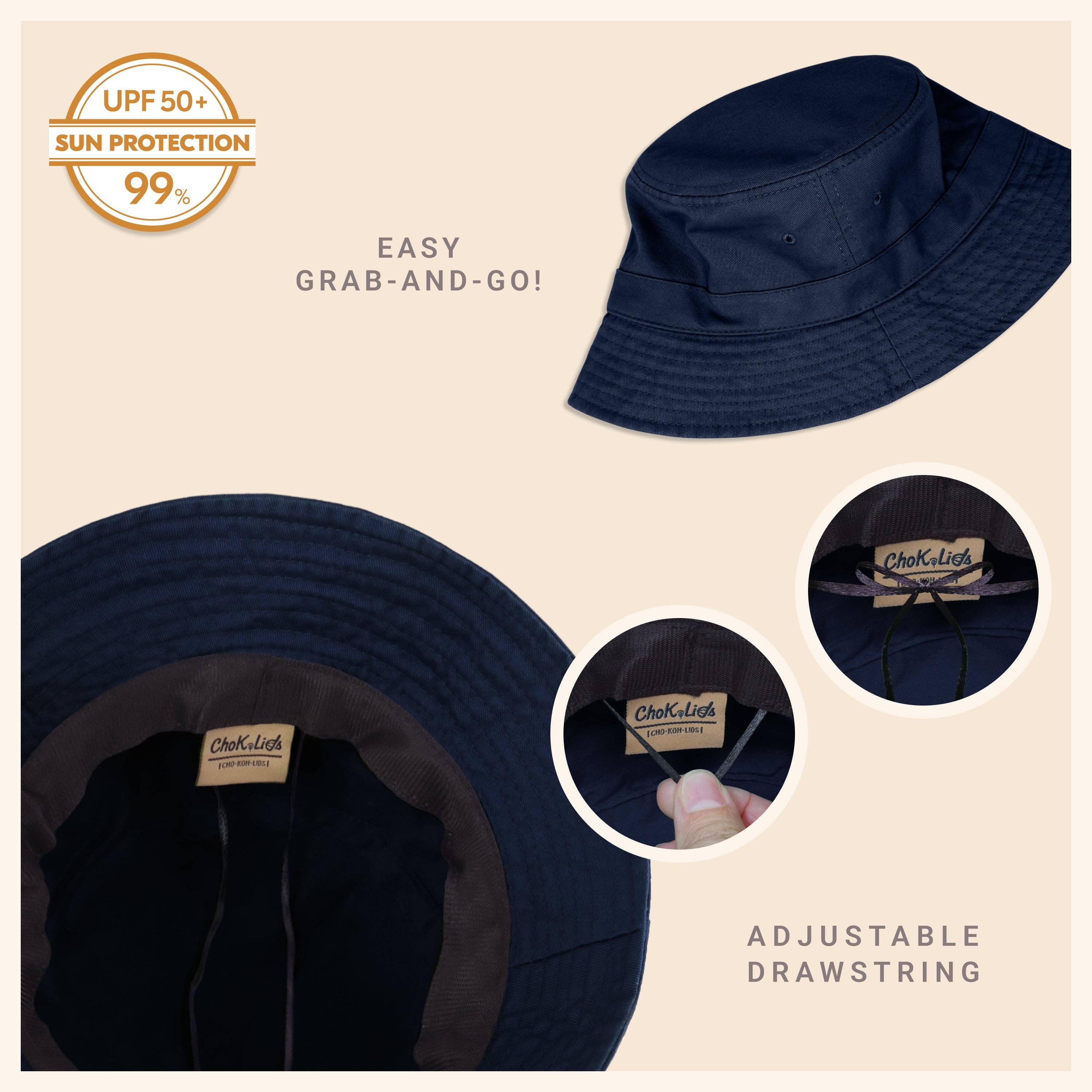 ChoKoLids – Engroshandel Bucket hat - Dame – CHOK.LIDS lærred spand hat57