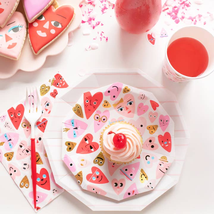 Jollity & Co. + Daydream Society - Wholesale Disposable Plate - Heartbeat Gang Small Plates - 8 Pk.1