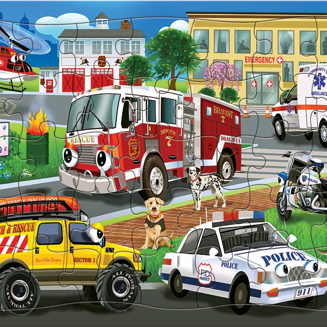 Emergency Response (Tray) 35pc puzzle for wholesale by Outset Games and Cobble Hill Puzzles