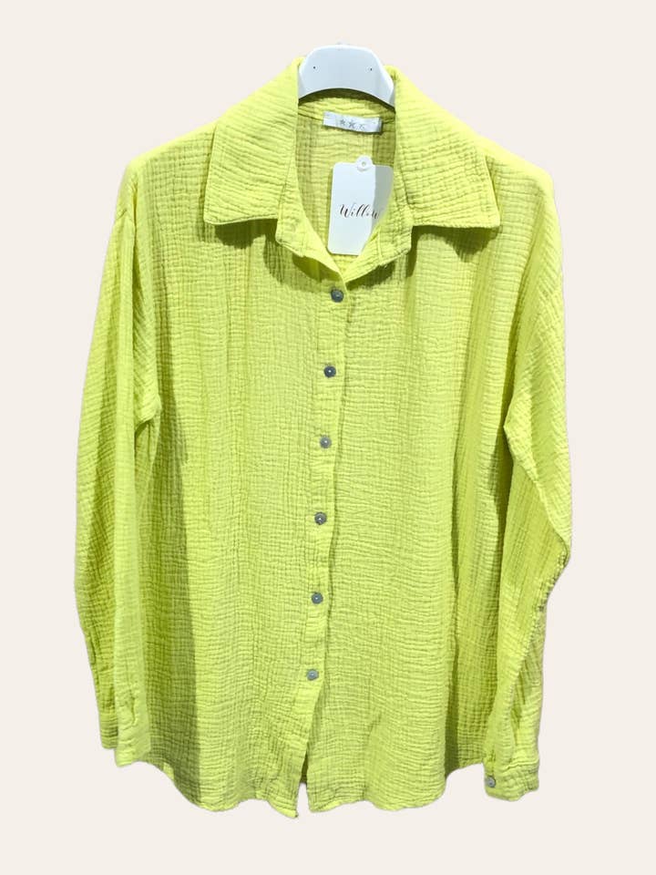 Moonsun - Wholesale Button Down Shirt - Women's - Cotton gauze shirt #303628