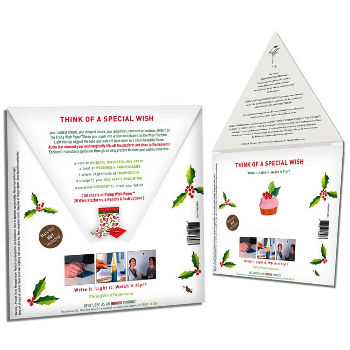 FLYING WISH PAPER ® - Wholesale Christmas Card - CHRISTMAS CAKES – WISHING PAPERS™ Christmas Gifts Craft Kit2