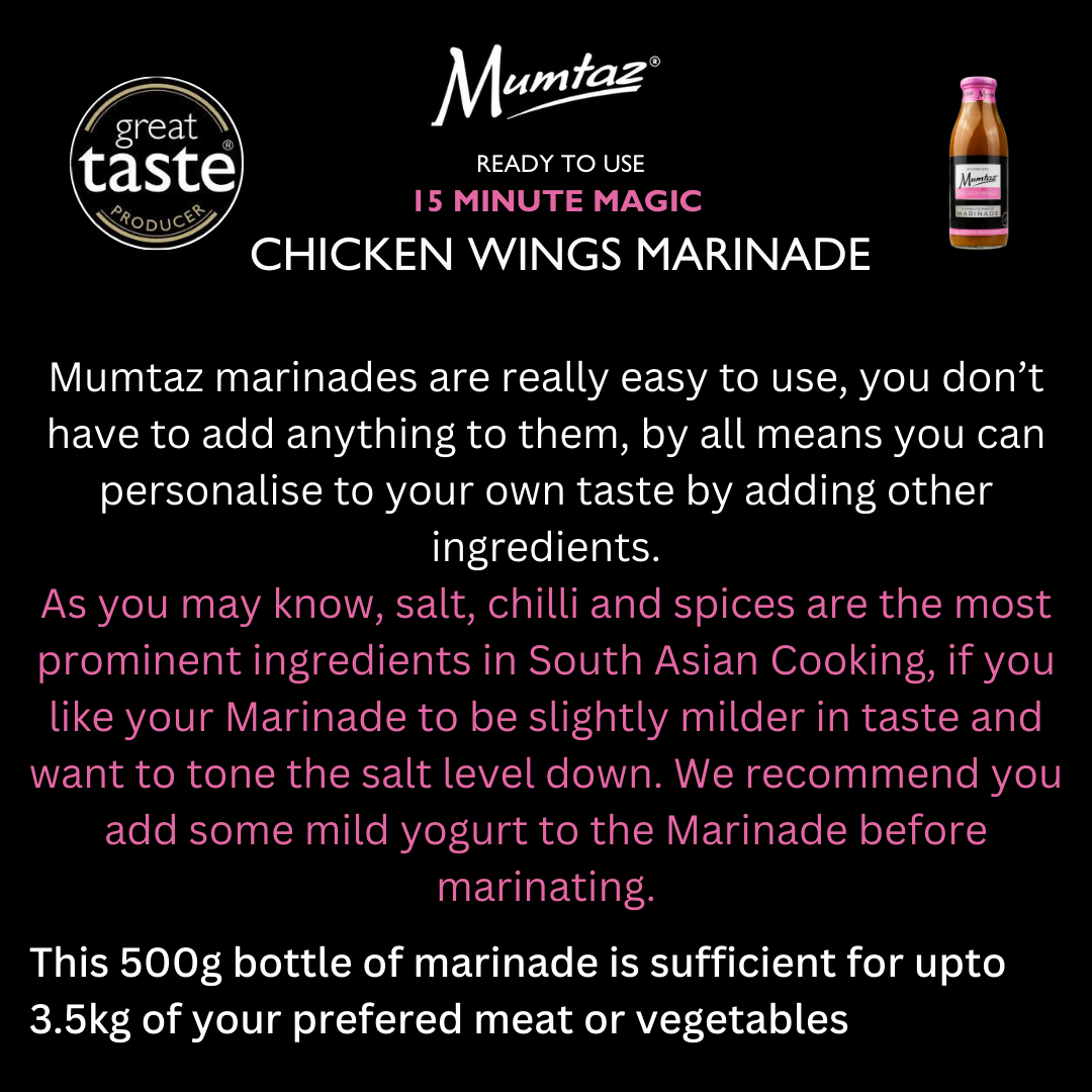 Mumtaz – wholesale Marinade – Mumtaz Chicken Wings Marinades Pack - 6x500g3