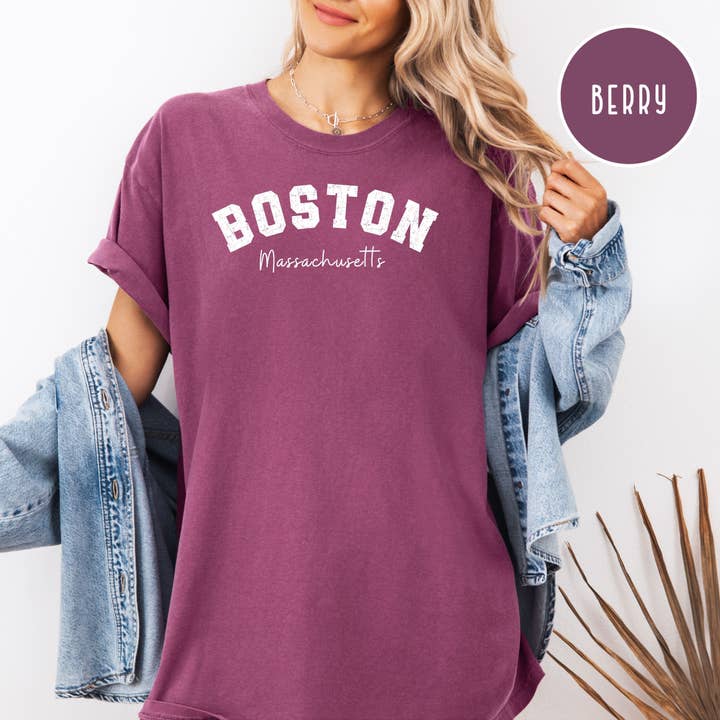 Boston Comfort Colors Merk Shirt, Boston Vakantie Cadeau Shirt voor wholesale door CindyL Boutique