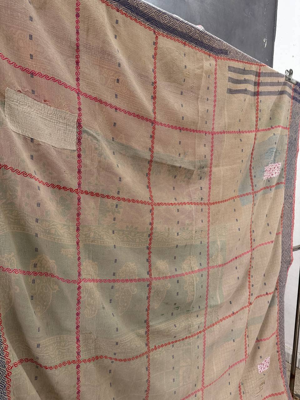 bhavnas boutique – wholesale Quilt – Vintage Textiles Cotton Throw kantha Stitch Quilt, Blanket4