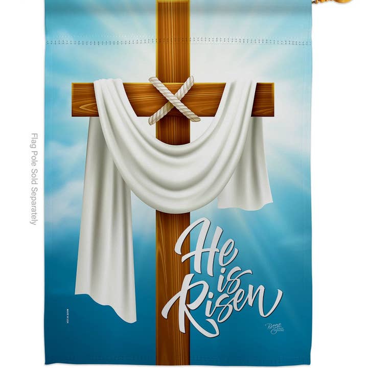 Two Group Flag Co - Vente Drapeaux - Il est ressuscité Religious Faith Décor de Pâques1