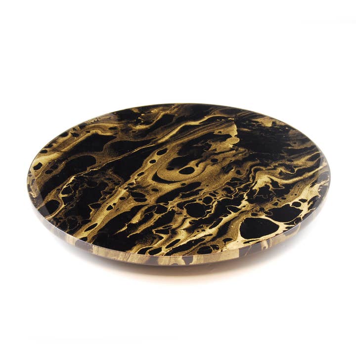 Black Gold Marble - Lazy Susan - L-33BGM for wholesale by Pacific Connections