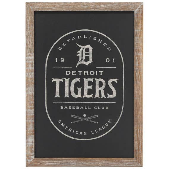 Detroit Tigers Framed Black And White Wall Decor for wholesale by Open Road Brands, LLC