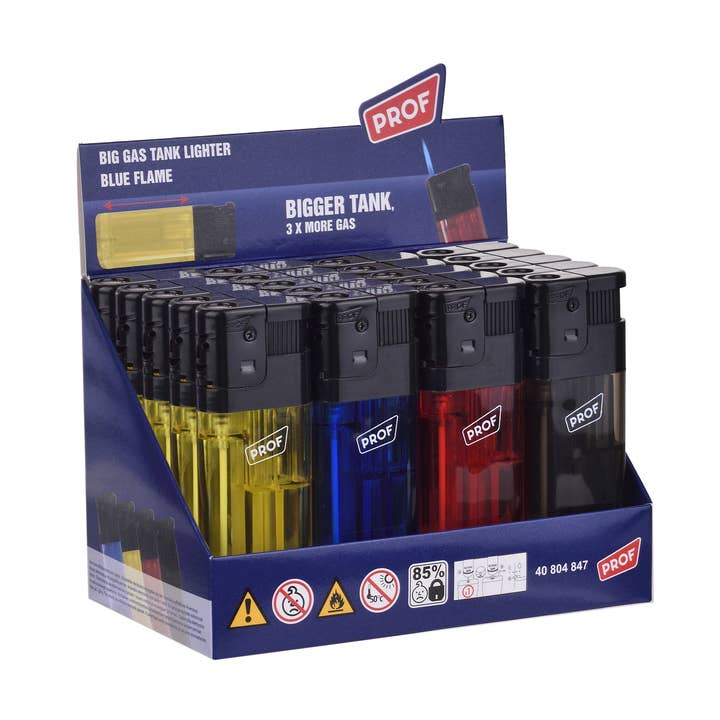 Mecheros gigantes eléctricos transparentes para venta al por mayor de PROF