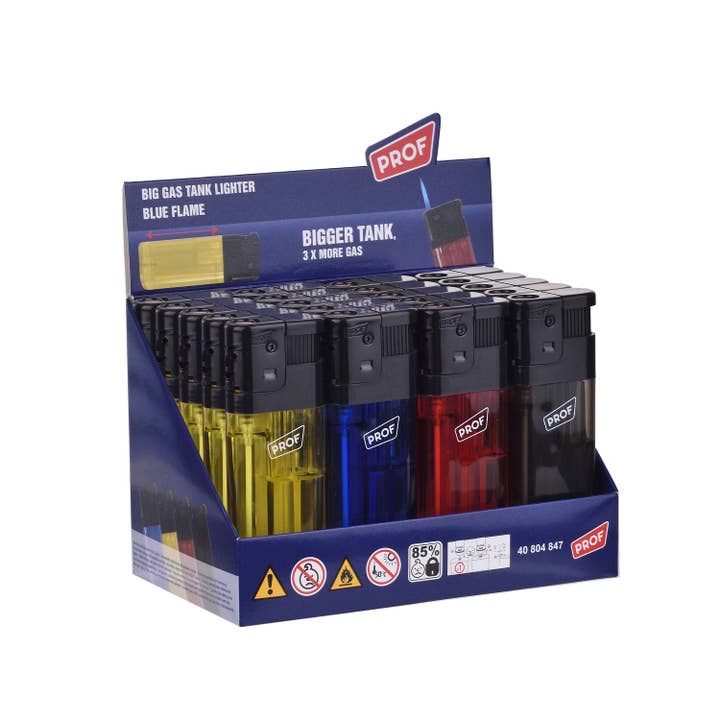 Transparent giant electric lighters for wholesale by PROF
