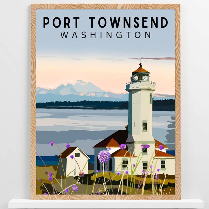 Port Townsend, Washington | Cartaz de Viagem da Costa Oeste por atacado de Wild Life Design Co.