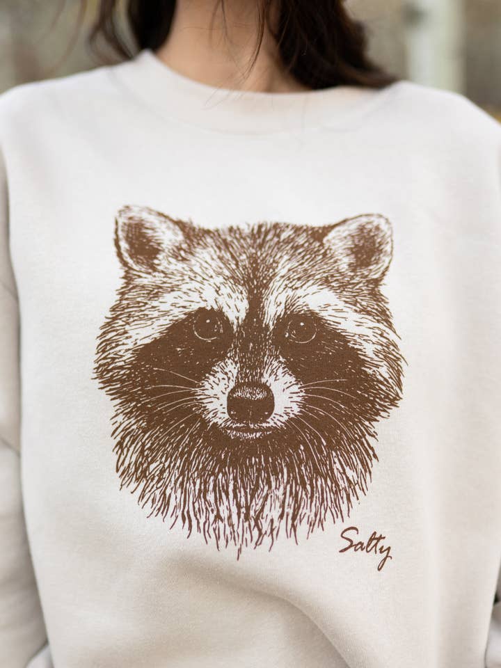 Salty Raccoon Sweatshirt for wholesale by Indy Brand