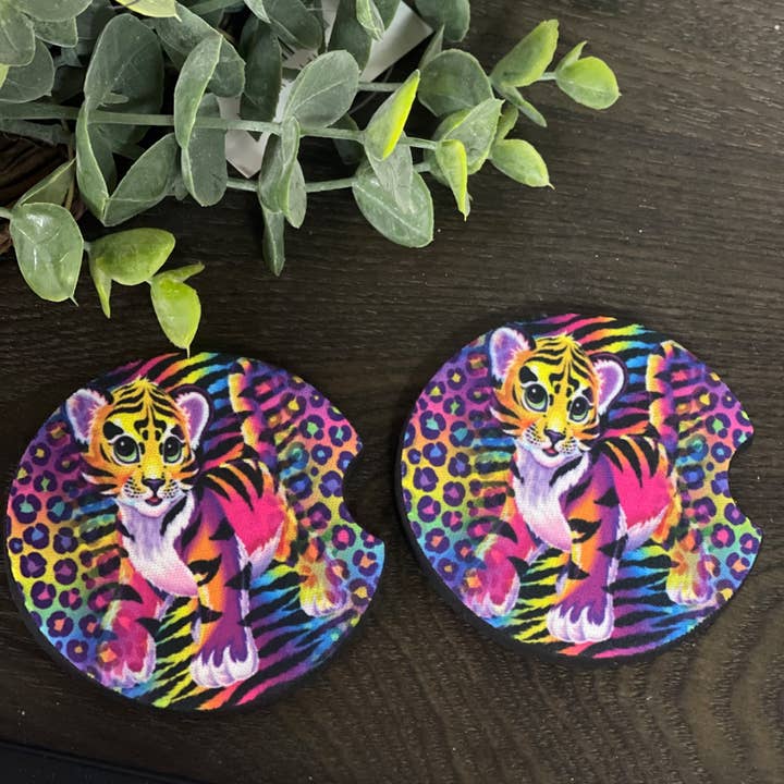 CMD Wholesale - Wholesale Car coaster – unisex - 90's Art Tiger Car Coaster Set
