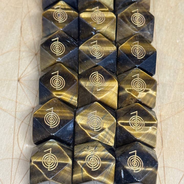 The 7 Directions – Engroshandel Spirituelle sten og krystaller – 3 stk Reiki Cho Ku Rei hellig geometri guru perler F4406