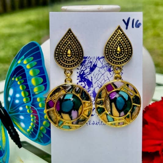 Cercles dorés en vitrail 147 pour la vente par WEARABLES BY B LLC