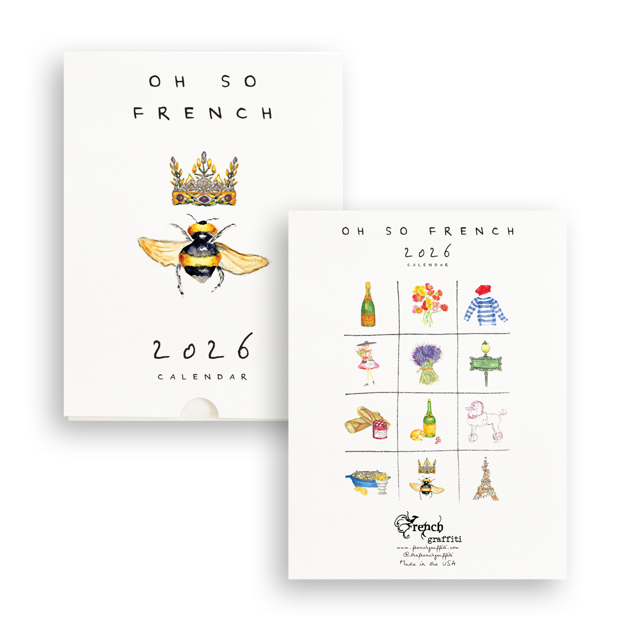 French Graffiti - Wholesale Calendar - Oh So French 2026 Calendar0