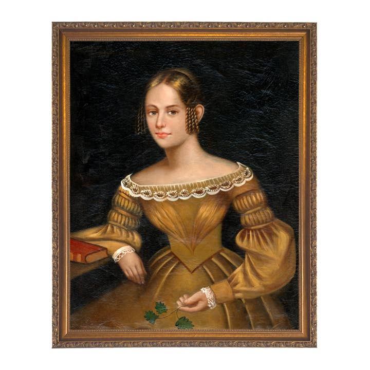 Madison Bay Co. - Historical Home Decor Reproductions - Wholesale Painting/drawing - Portrait of a Woman in Yellow Dress Painted Print on Canvas9