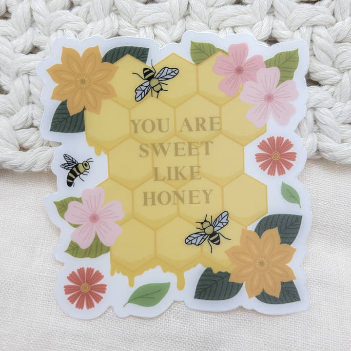 Sweet Like Honey Bee Clear Sticker for wholesale by Something Nice for Her