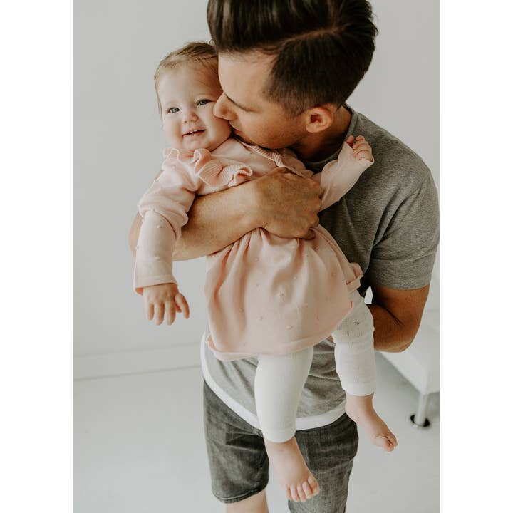 Viverano Organics - Wholesale Dress - Baby - Milan Ruffle Bobble Baby Sweater Knit Dress (Organic Cotton)7