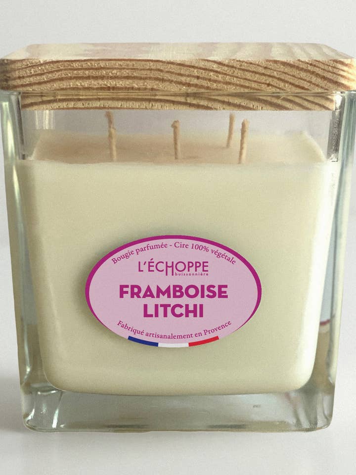 Hallon Litchi - Doftljus 700g för wholesale av L'Échoppe Buissonnière