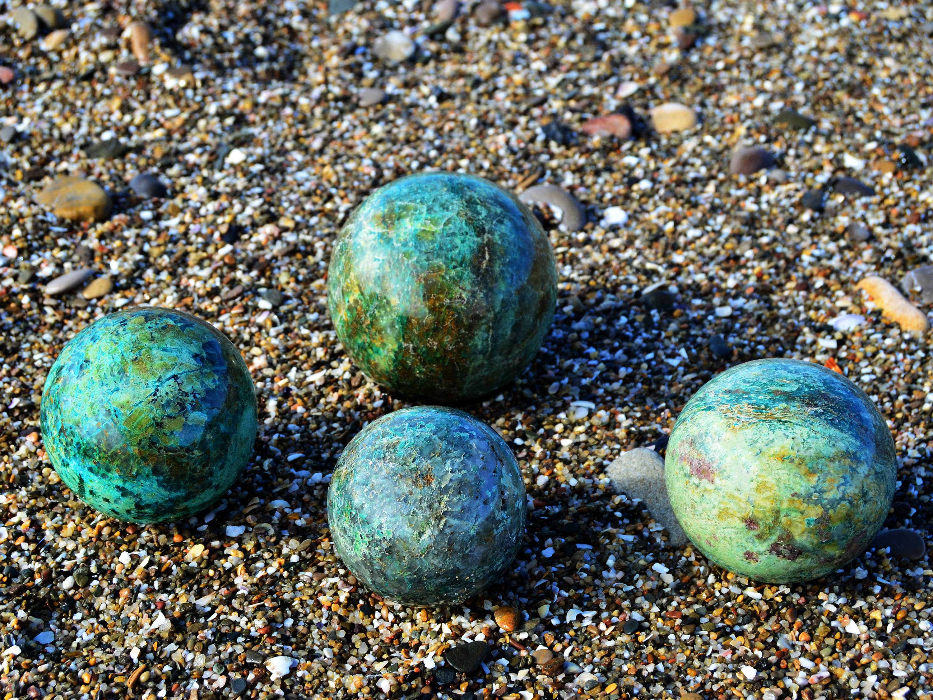 Kaia & Crystals - Wholesale Spiritual Stone/Crystal - XL Chrysocolla Sphere  (65mm - 100mm)4