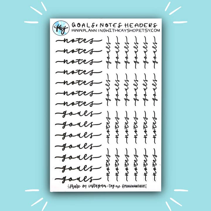 Objetivos e Notas por atacado de Planning With Kay