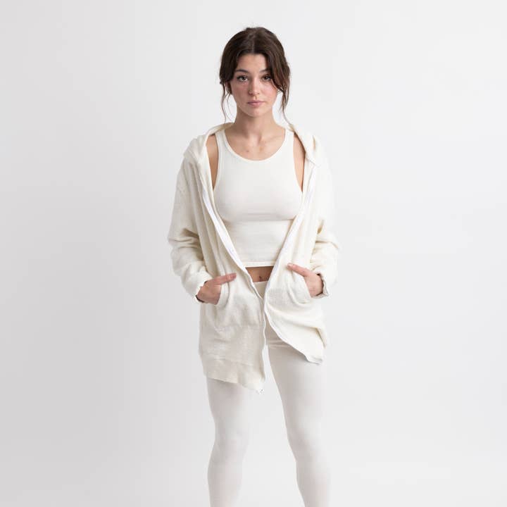 planetHEMP Clothing – wholesale Hoodie – Women's – Reverse Hemp Fleece Zip Hoodie