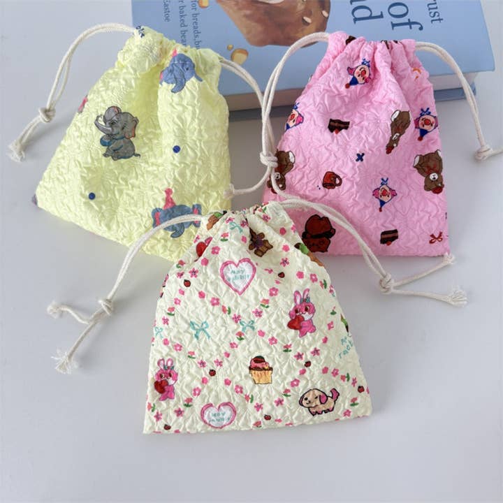 Funkyrel® Atzbranding Limited - Wholesale Drawstring bag – women's - Cosbai – Cartoon Drawstring Mini Storage Bag7