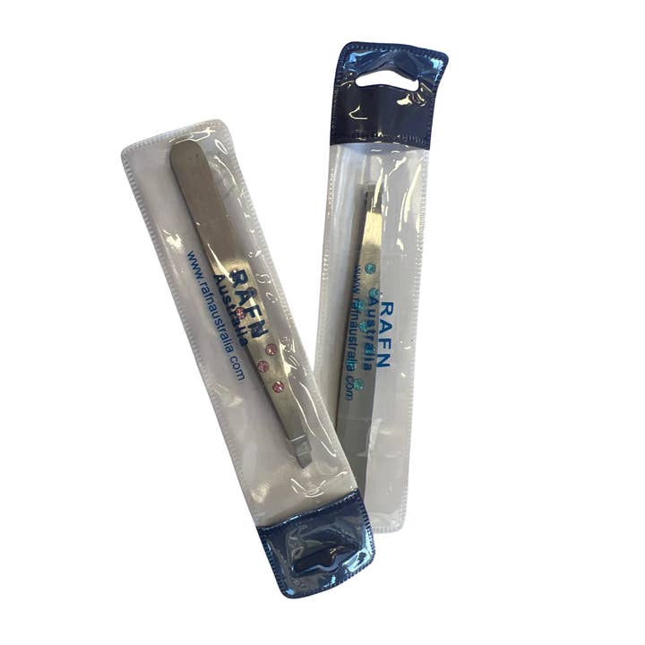 Crystal Slant Tweezer for wholesale by Glow Salon Supplies