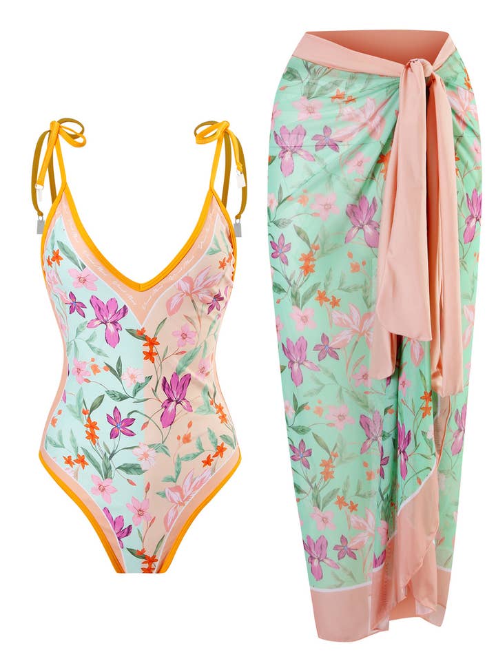 One Piece Swimsuit with cover up for wholesale by Sweetkama