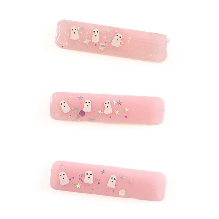 Clipe de cabelo Ghost de Halloween - Grampo de Cabelo de Menina por atacado de Ava Bowtique