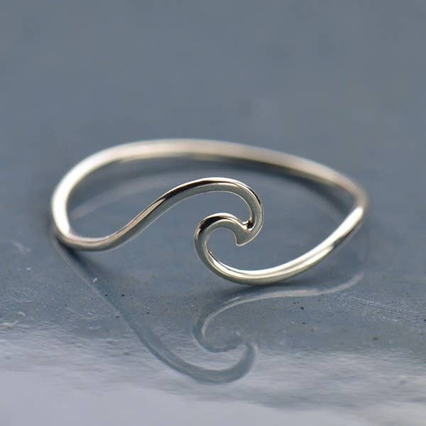 Nina Designs - Wholesale Band/Stacked Ring - Sterling Silver Wave Ring