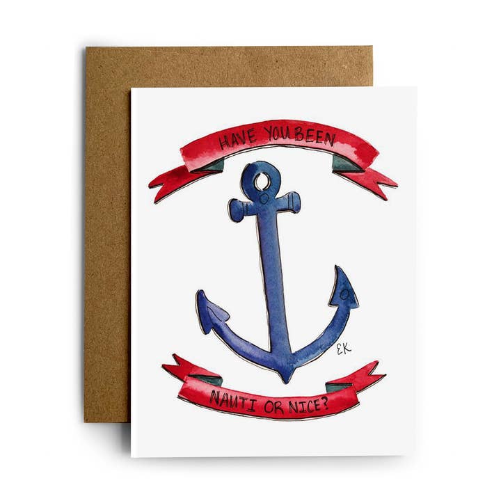Nauti or Nice Card for wholesale by Eileen Graphics