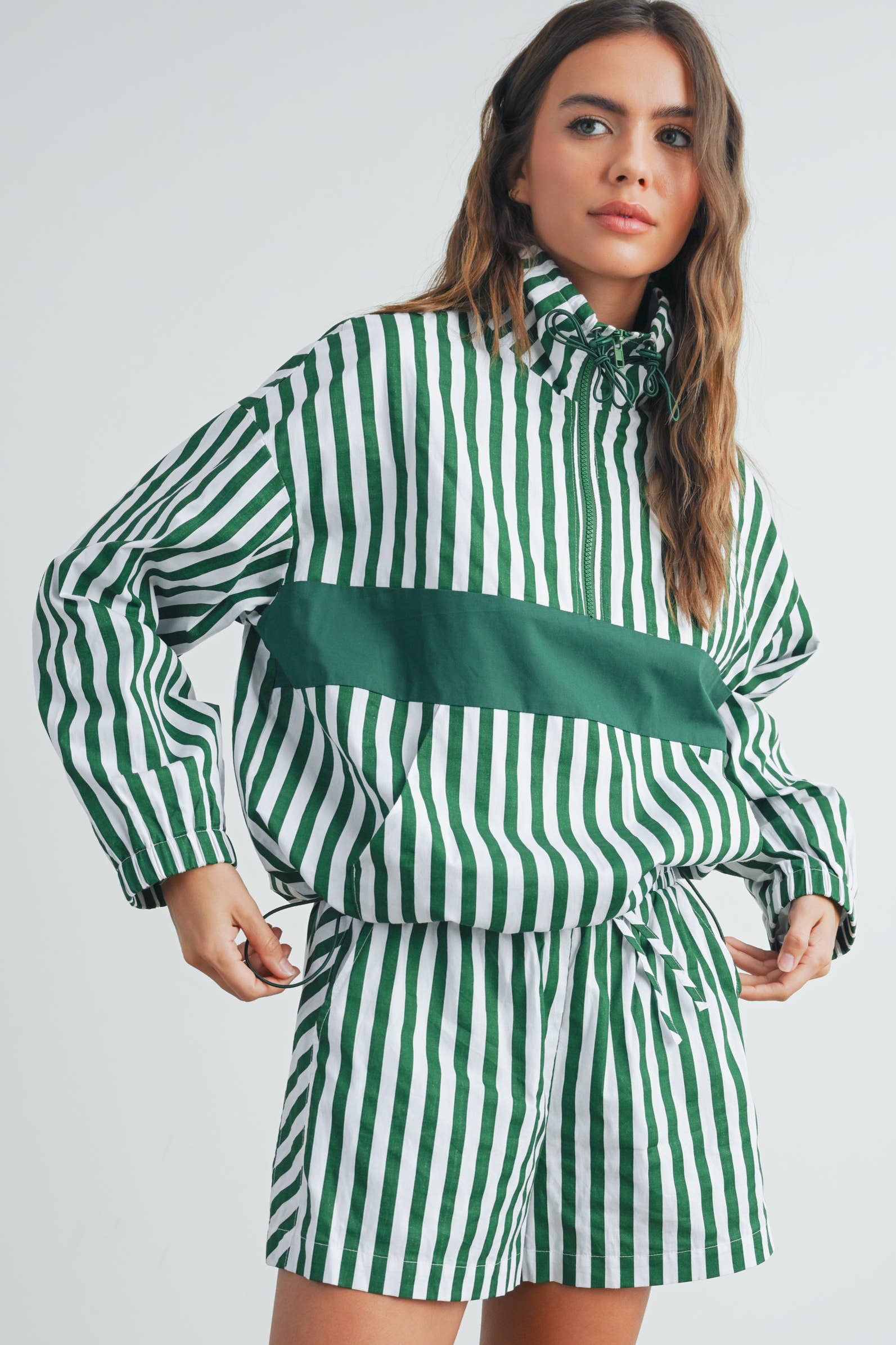 BUTTERMELON - Wholesale Sweatshirt - Women's - Drawstring Turtleneck Jacket - BMT753327