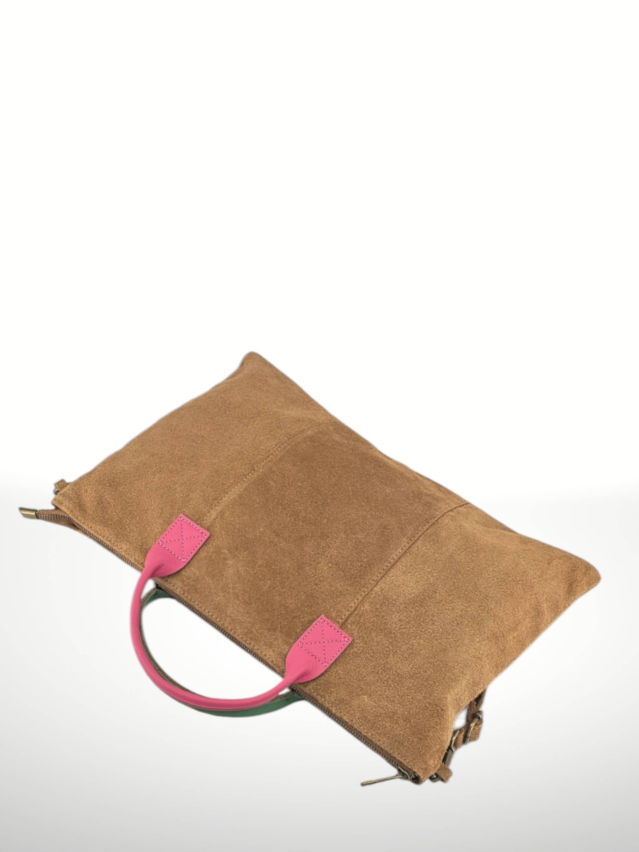 ITALIAN'S LEATHER - Wholesale Tote Bag - Women's - Suede Leather Bags Milano 22081121