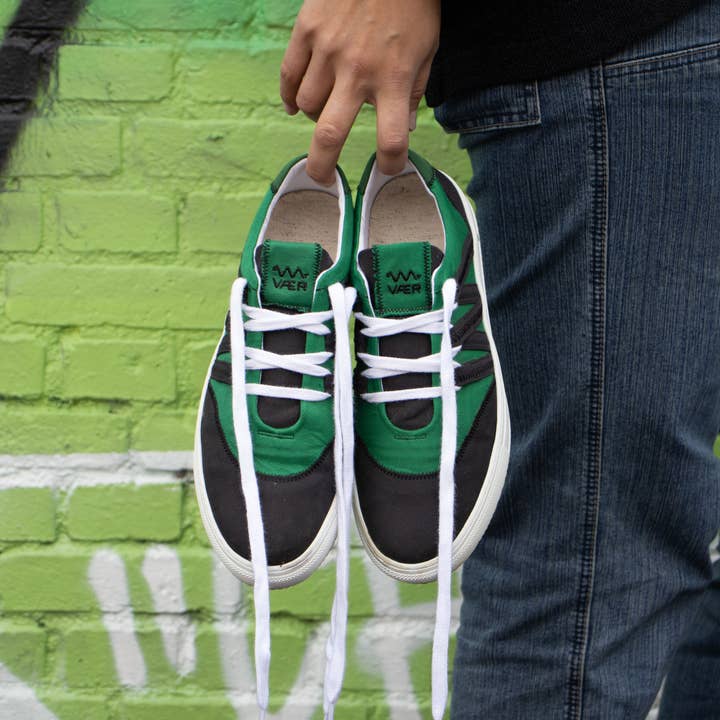 VAER - Wholesale Lifestyle Sneakers - Men's - Green White Phoenix Sustainable Sneaker — Circular&Upcycled9