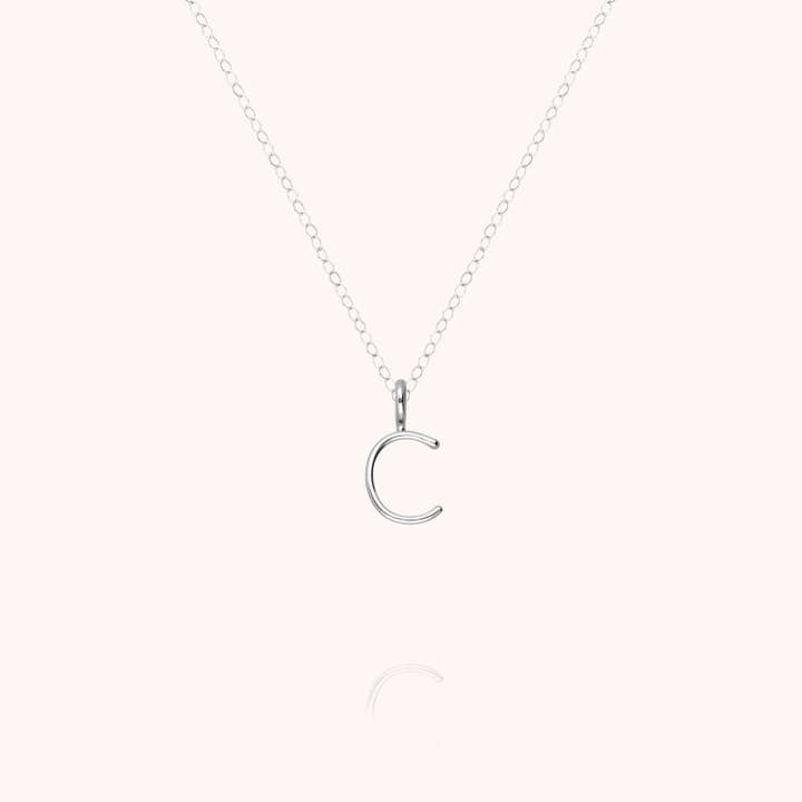 Initial Capital Necklace - white gold 750/1000 for wholesale by Atelier Paulin