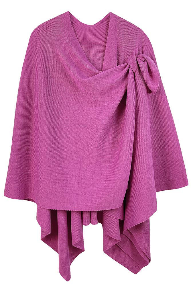 Hana - Venta al por mayor Poncho - Mujer - Ruana sólida con correa para el hombro9