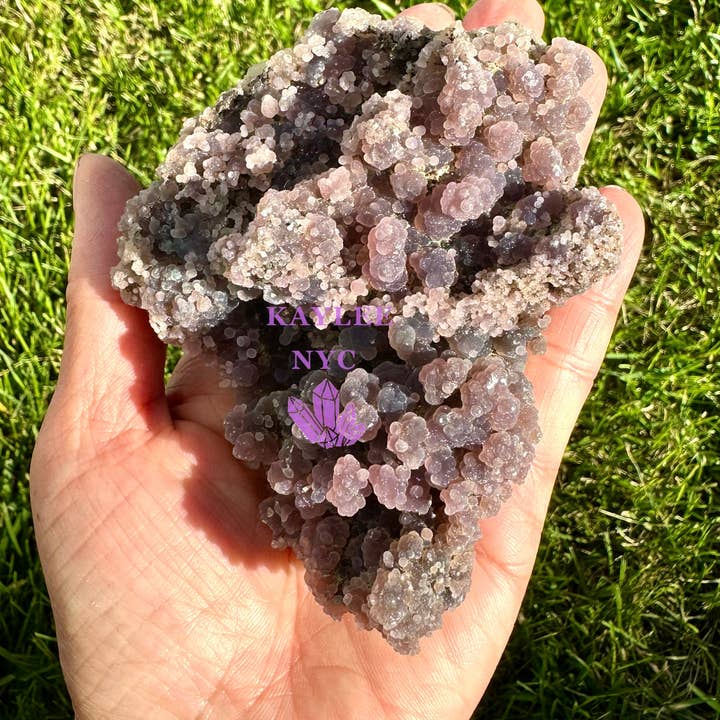 KayleeNYC - Wholesale Spiritual Stone/Crystal - 5-6 pcs Natural Grape Agate Raw Crystal11