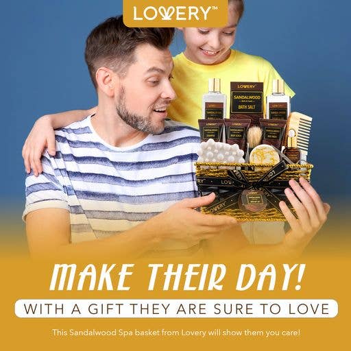 Lovery - Wholesale Bath & Body Set - Men's - Mens Gift Set - 14Pc Sandalwood Bath Set, Beard Grooming Kit7