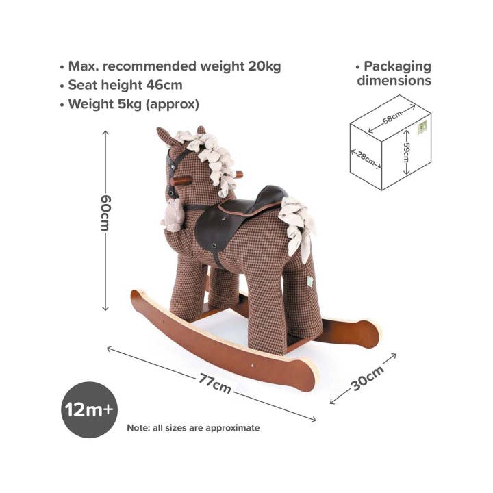 Little Bird Told Me Uk – wholesale Rocking horse – Child – Chester & Fred Rocking Horse (12m+) - children's wooden toys