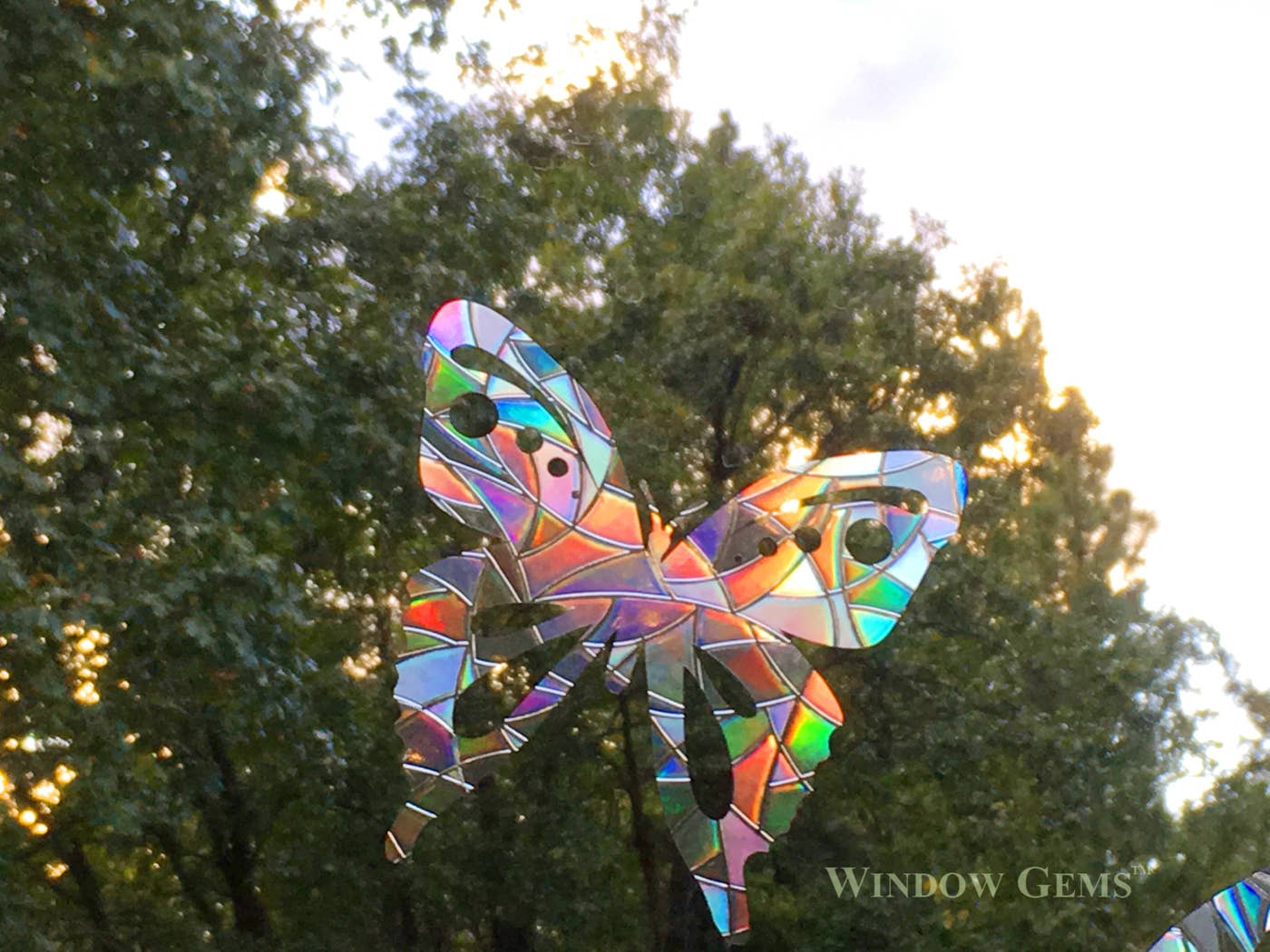 Window Gems - Wholesale Suncatcher - Butterfly Window Clings - prismatic decals - protect birds2